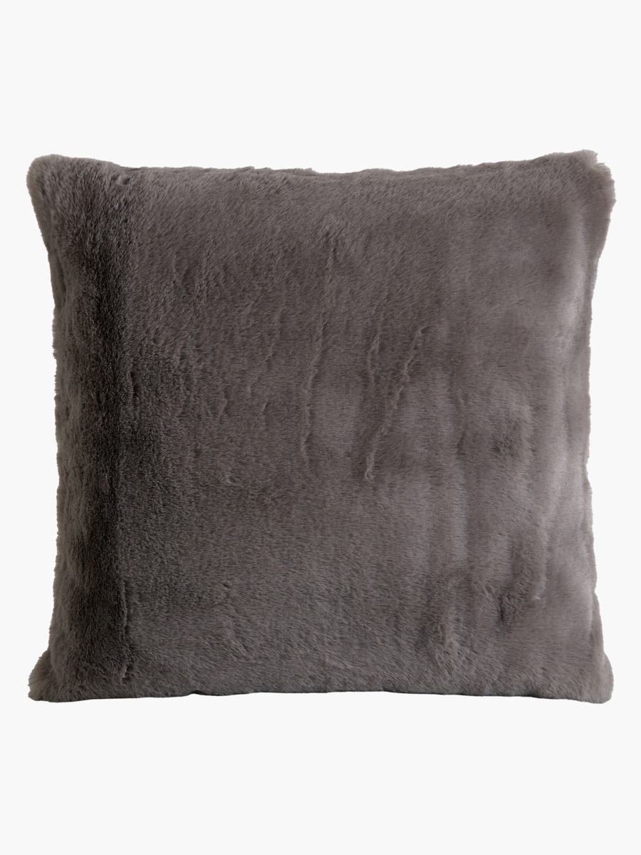 Faux Rabbit Fur Filled Cushion - 50x50 cm