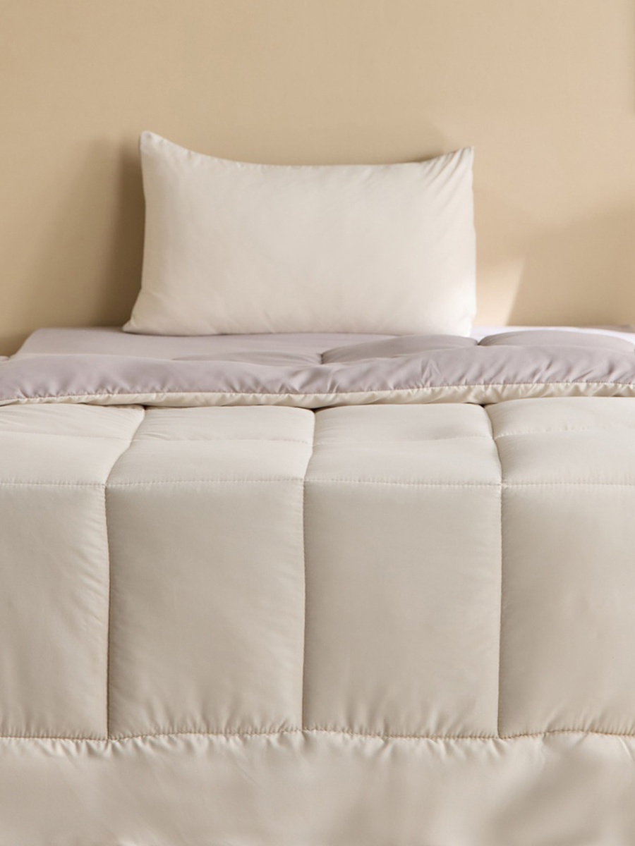 Luno Sleep Ease Hotel Collection 3-Piece Reversible Microfiber Single BIAB Comforter Set - 135x220 cm