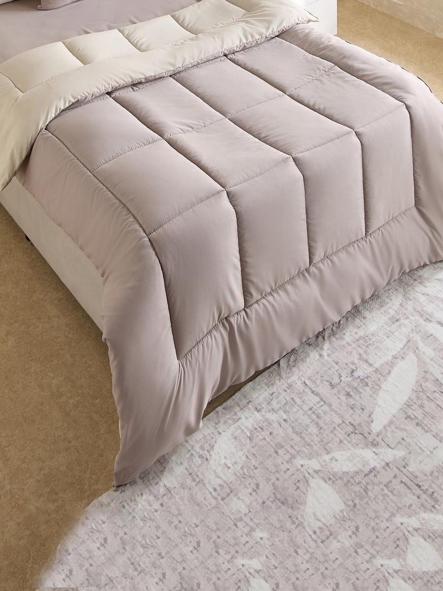 Luno Sleep Ease Hotel Collection 4-Piece Reversible Microfiber Twin BIAB Comforter Set - 160x220 cm