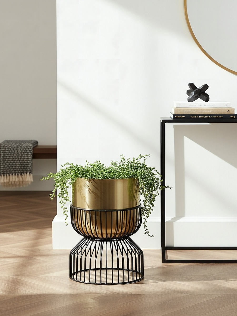 Vista Ace Premium Metal Planter Stand - 18x26 cm