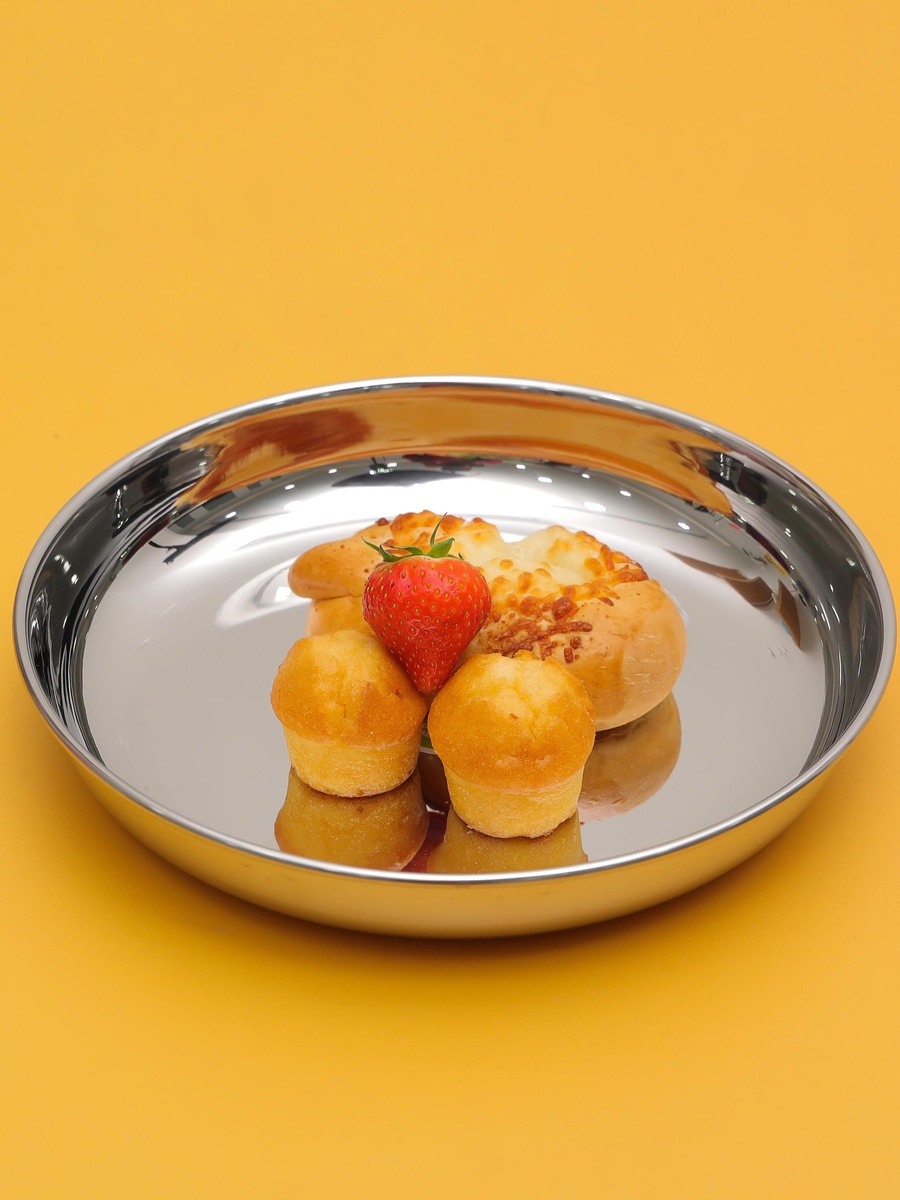 Stainless Steel Rice Plate, 25 cm