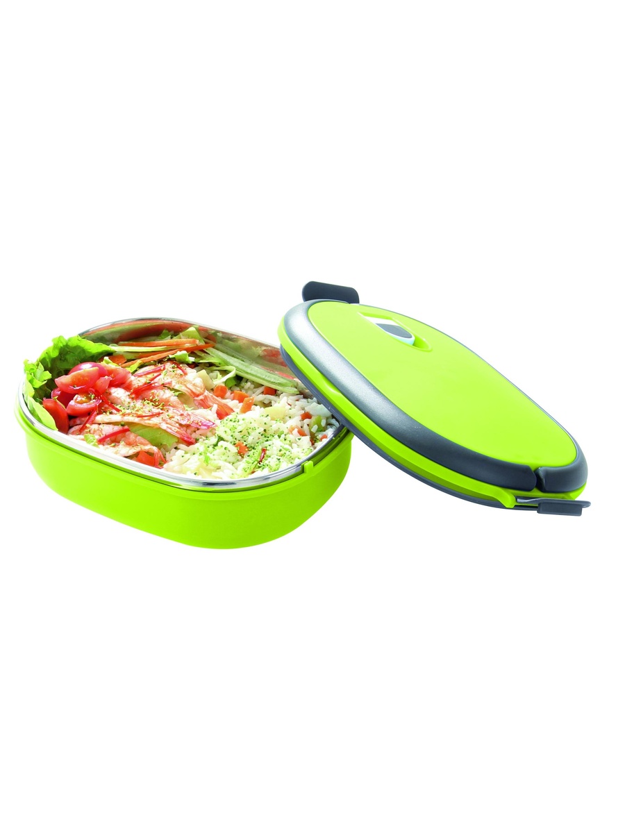 صندوق غداء ستانلس ستيل أخضر