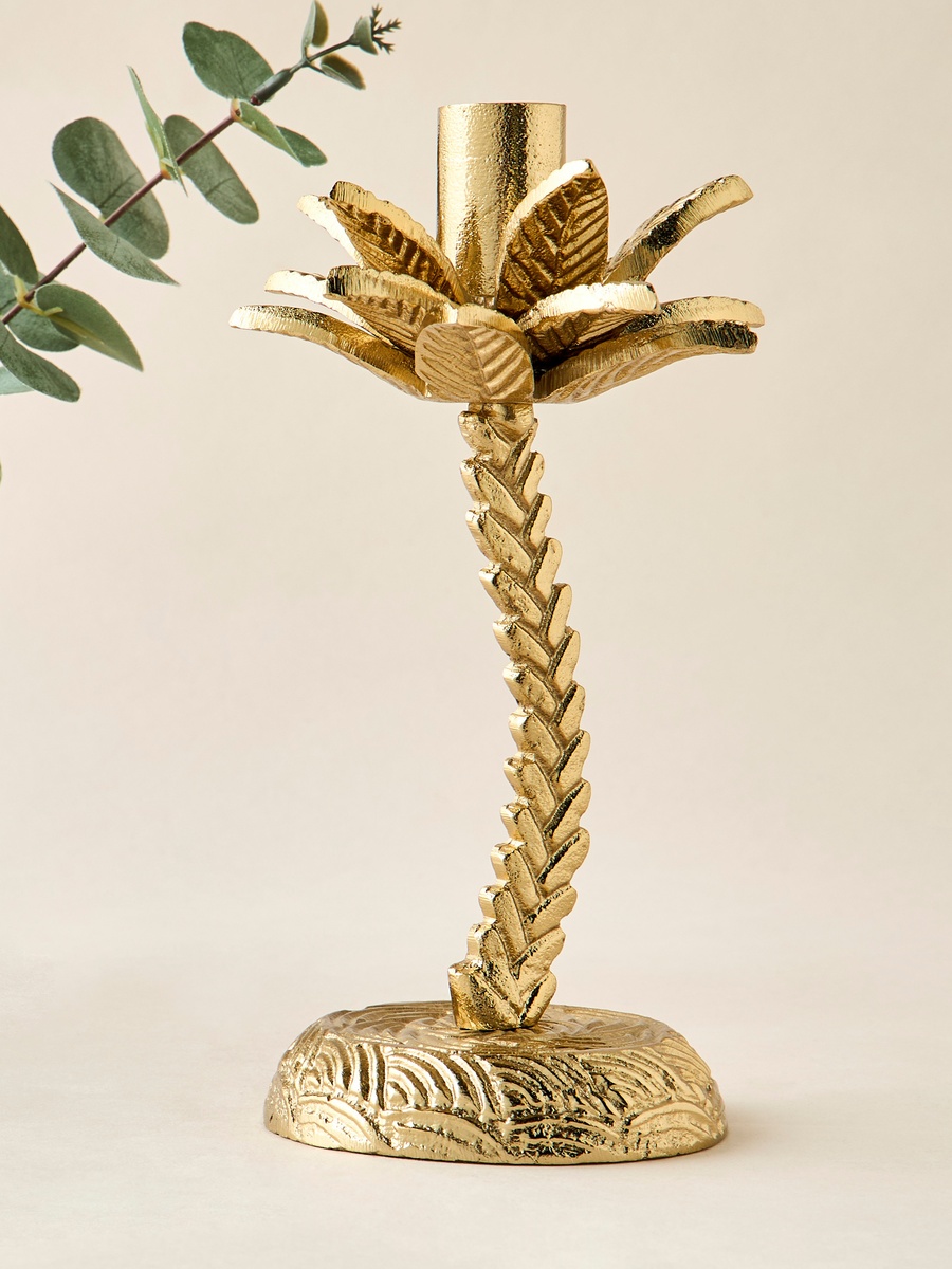 Palm Tree Accent Candleholder - 26 cm
