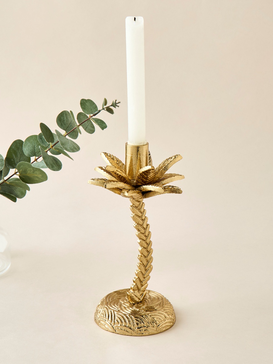 Palm Tree Accent Candleholder - 26 cm