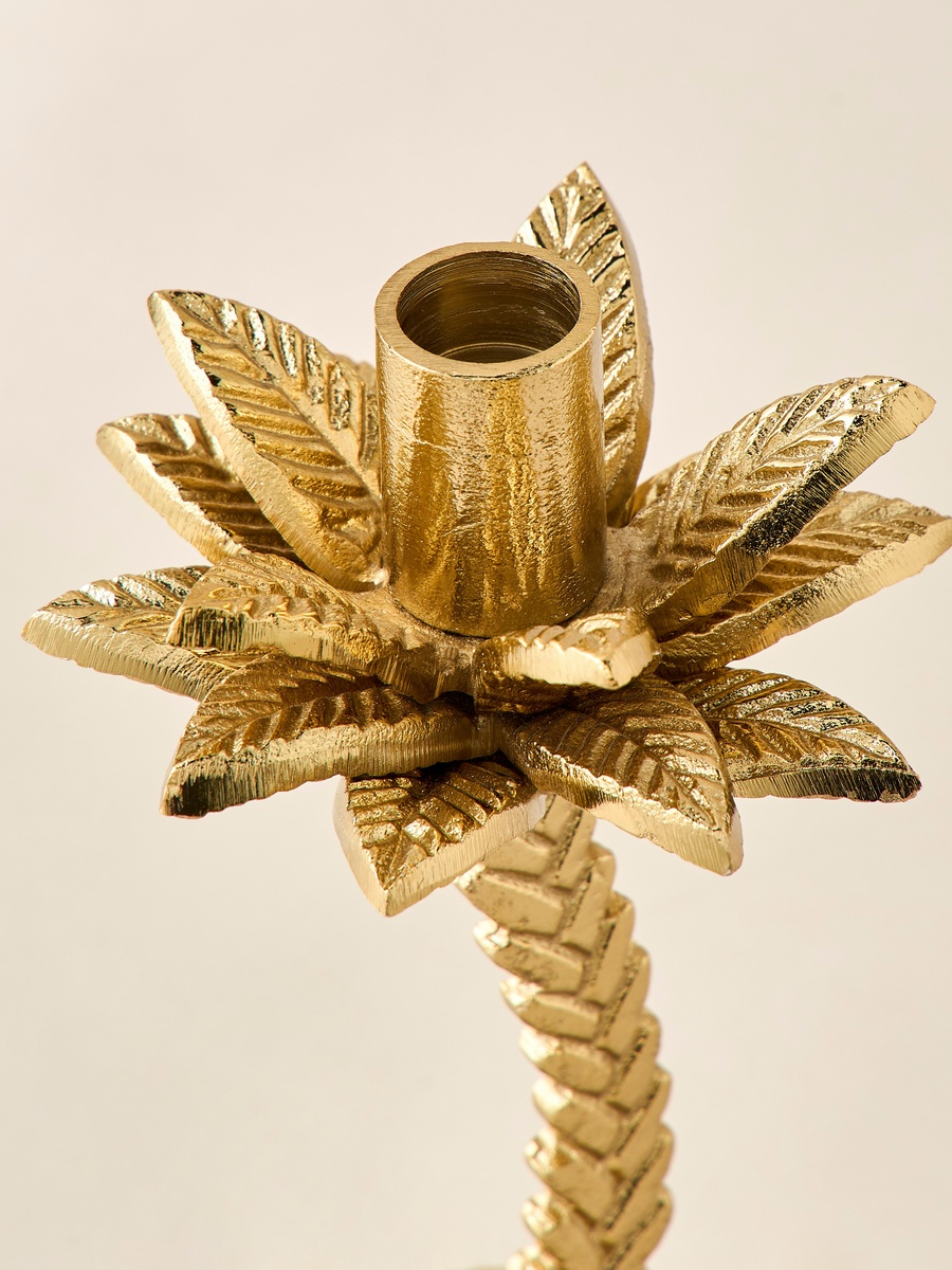 Palm Tree Accent Candleholder - 26 cm