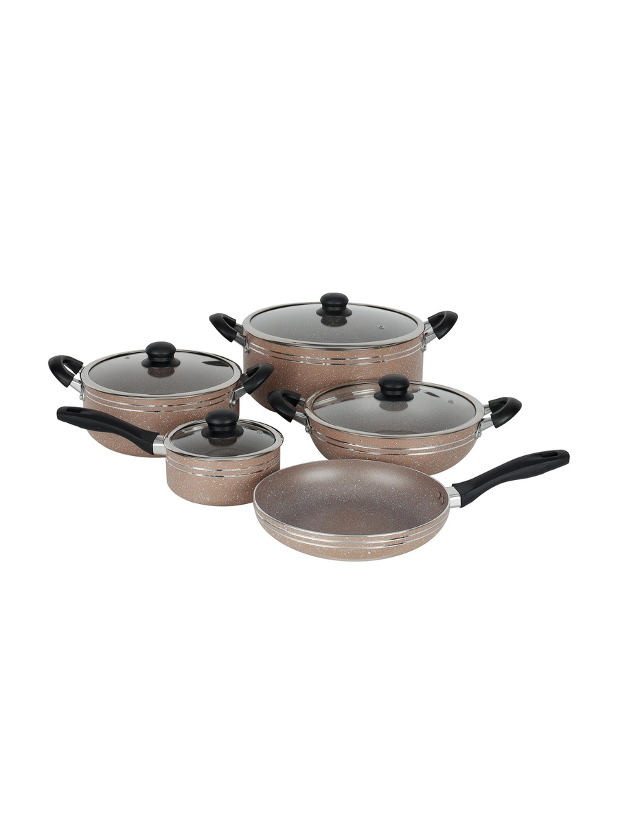 10-Piece Non-Stick Cookware Set with Granite Coating