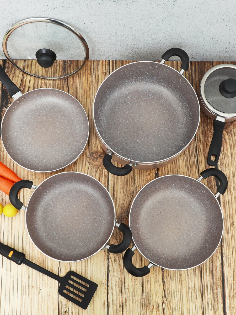 10-Piece Non-Stick Cookware Set with Granite Coating