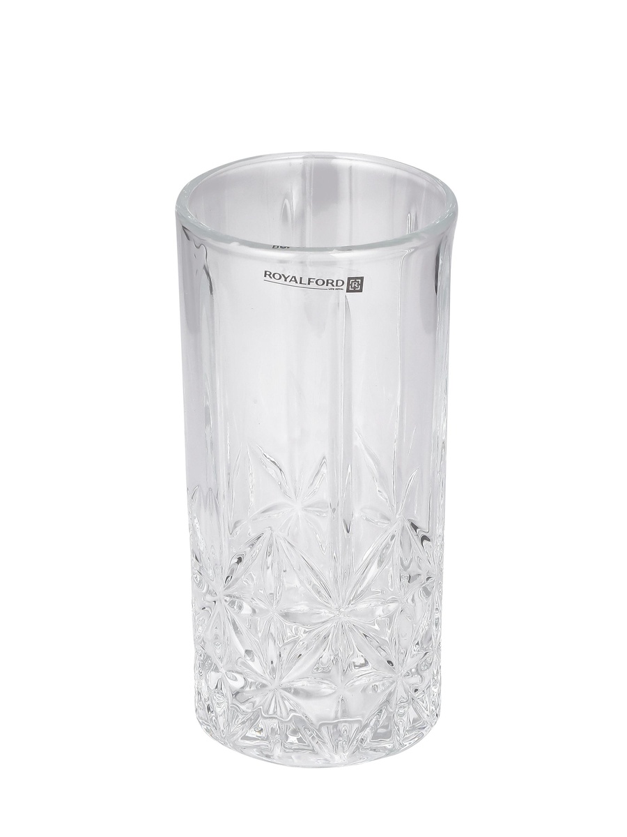 3-Piece Transparent Glass Tumbler Set 360ml 12oz