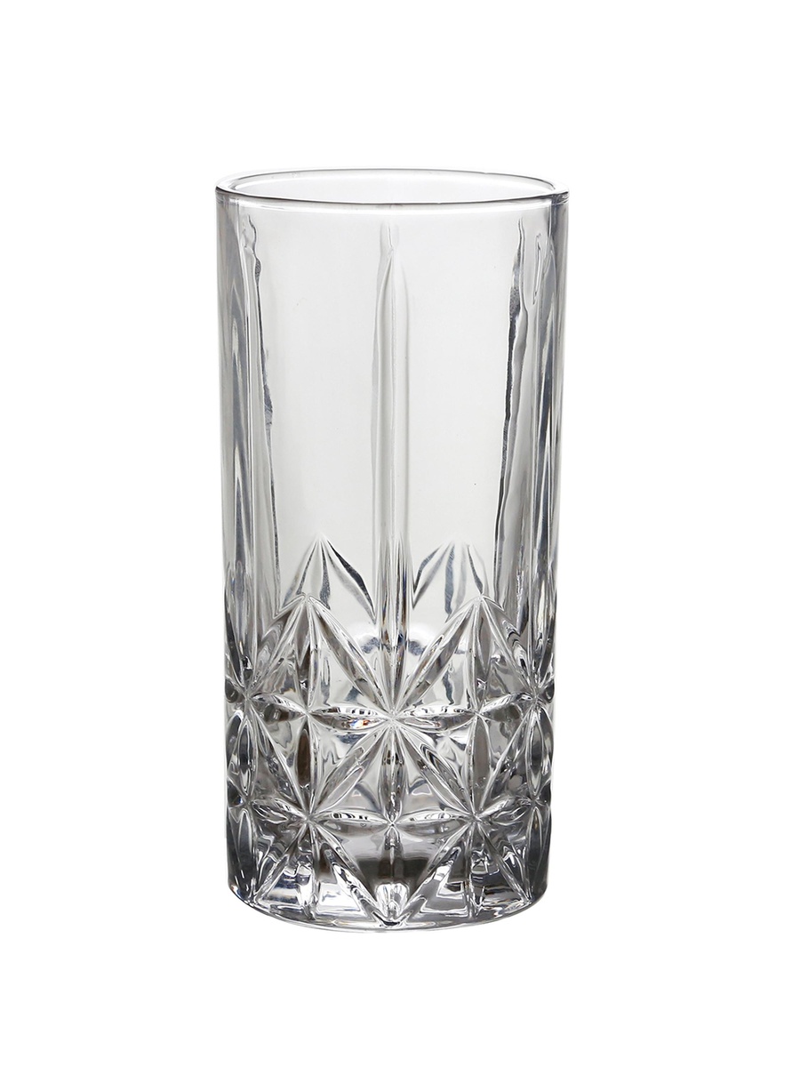 3-Piece Transparent Glass Tumbler Set 360ml 12oz
