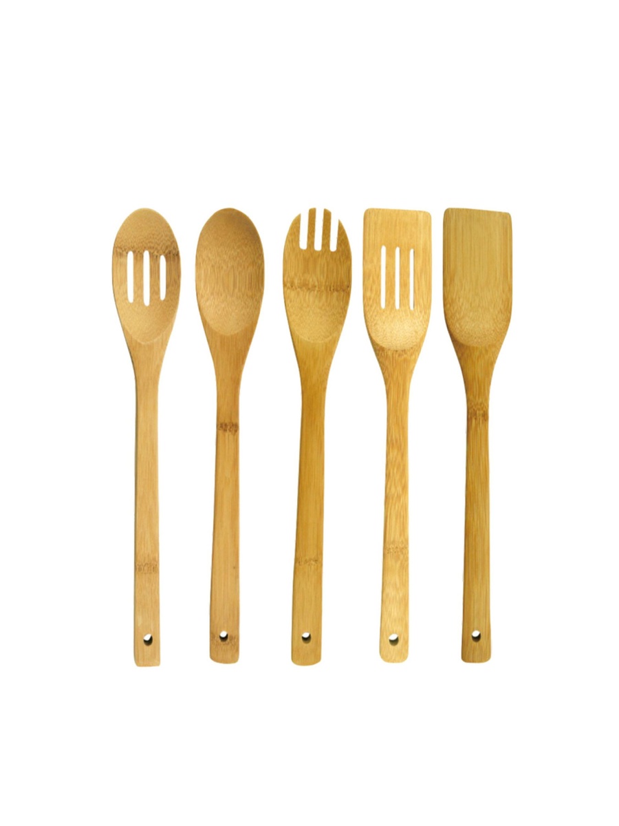 5-Piece Bamboo Kitchen Tools Set