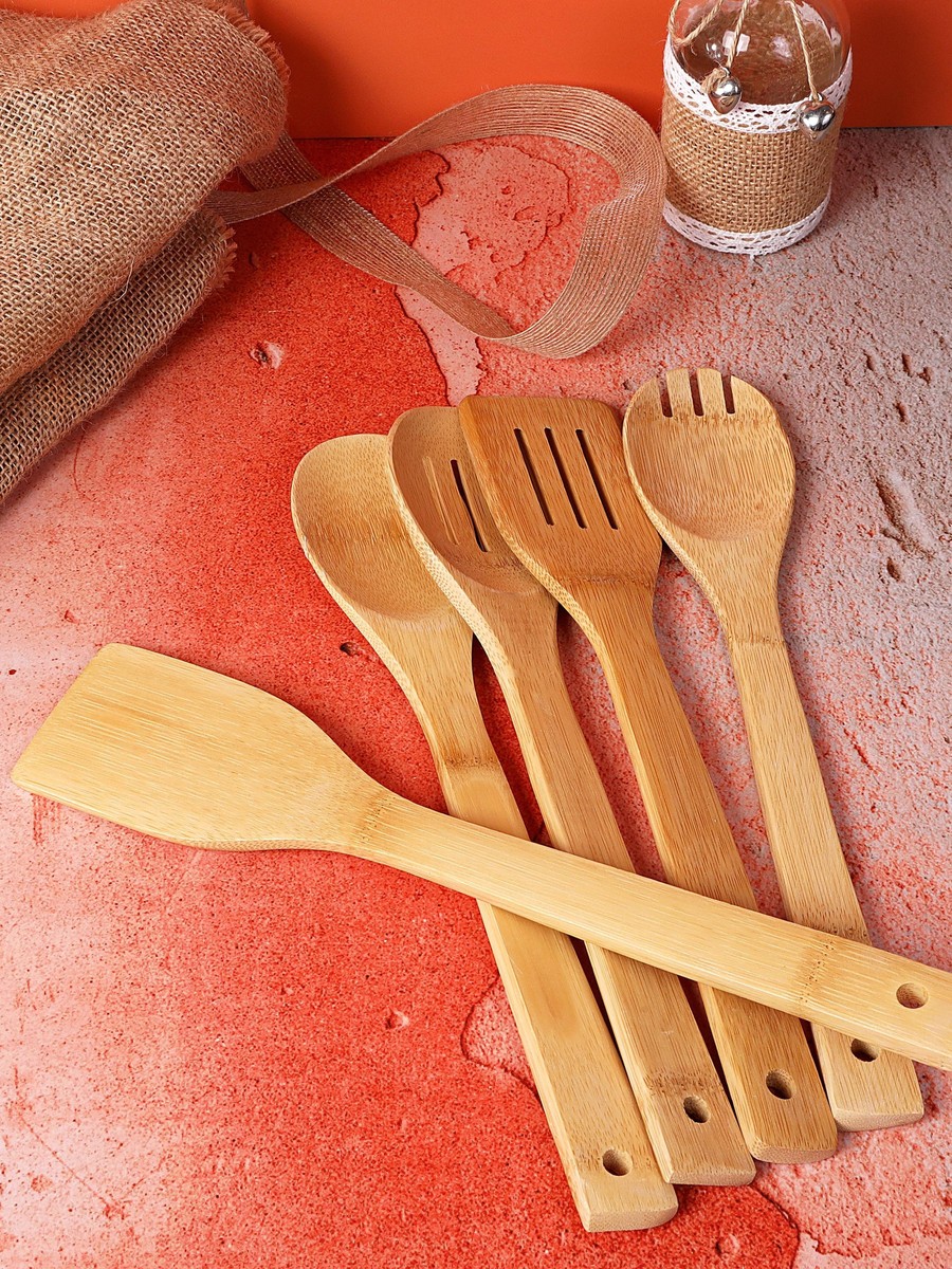 5-Piece Bamboo Kitchen Tools Set