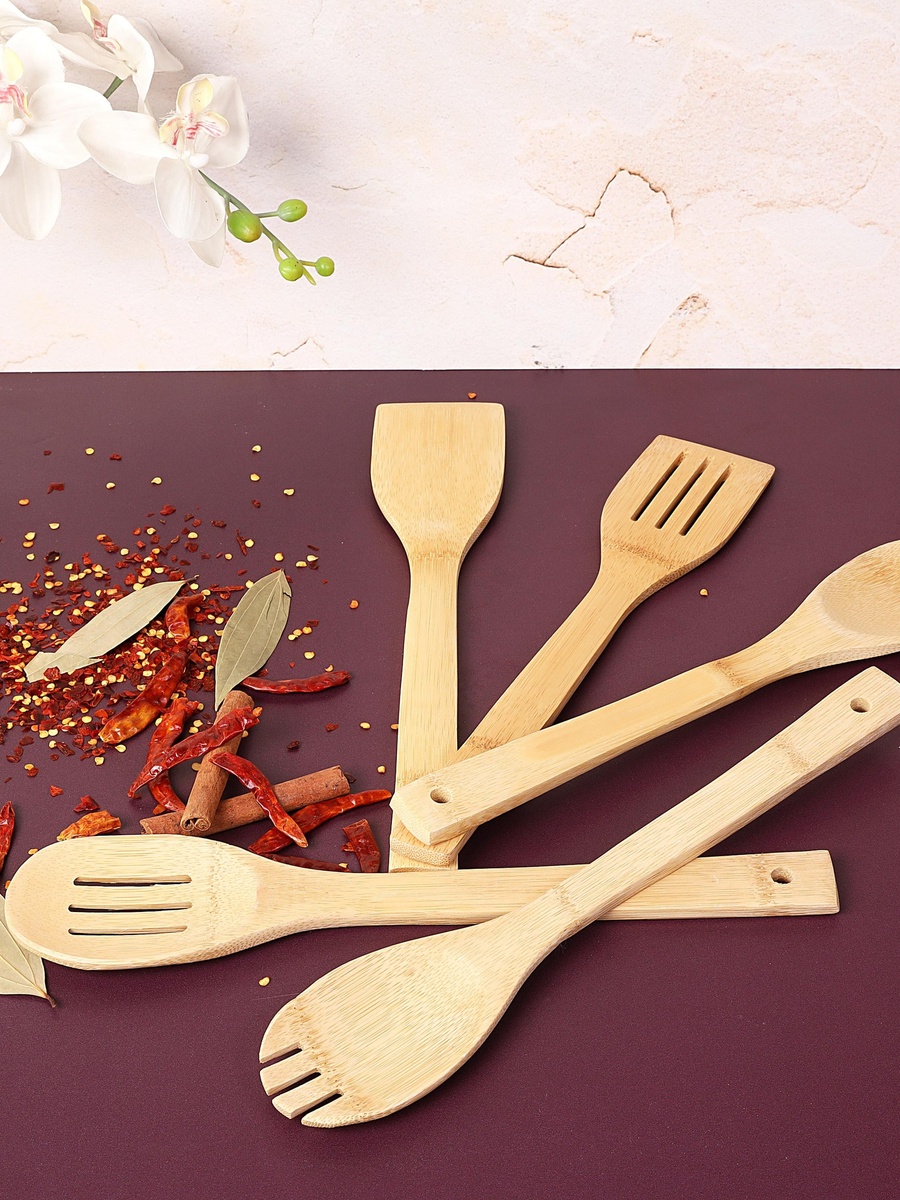 5-Piece Bamboo Kitchen Tools Set