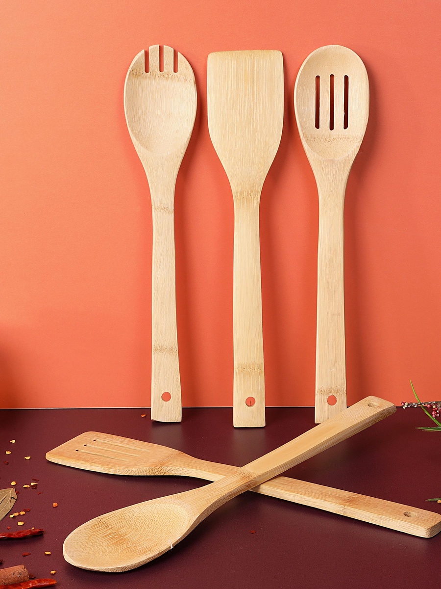 5-Piece Bamboo Kitchen Tools Set