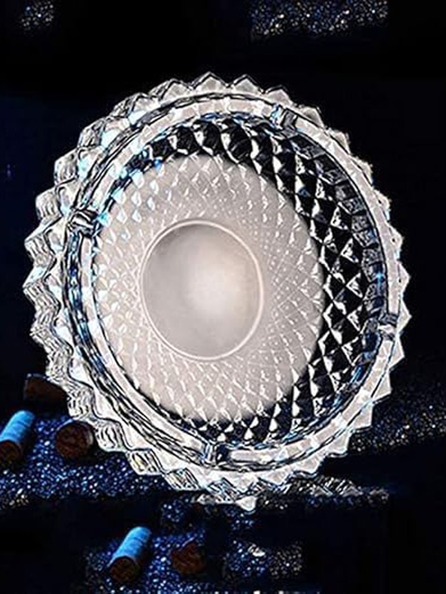 Glass Ashtray Round, Y1007-2