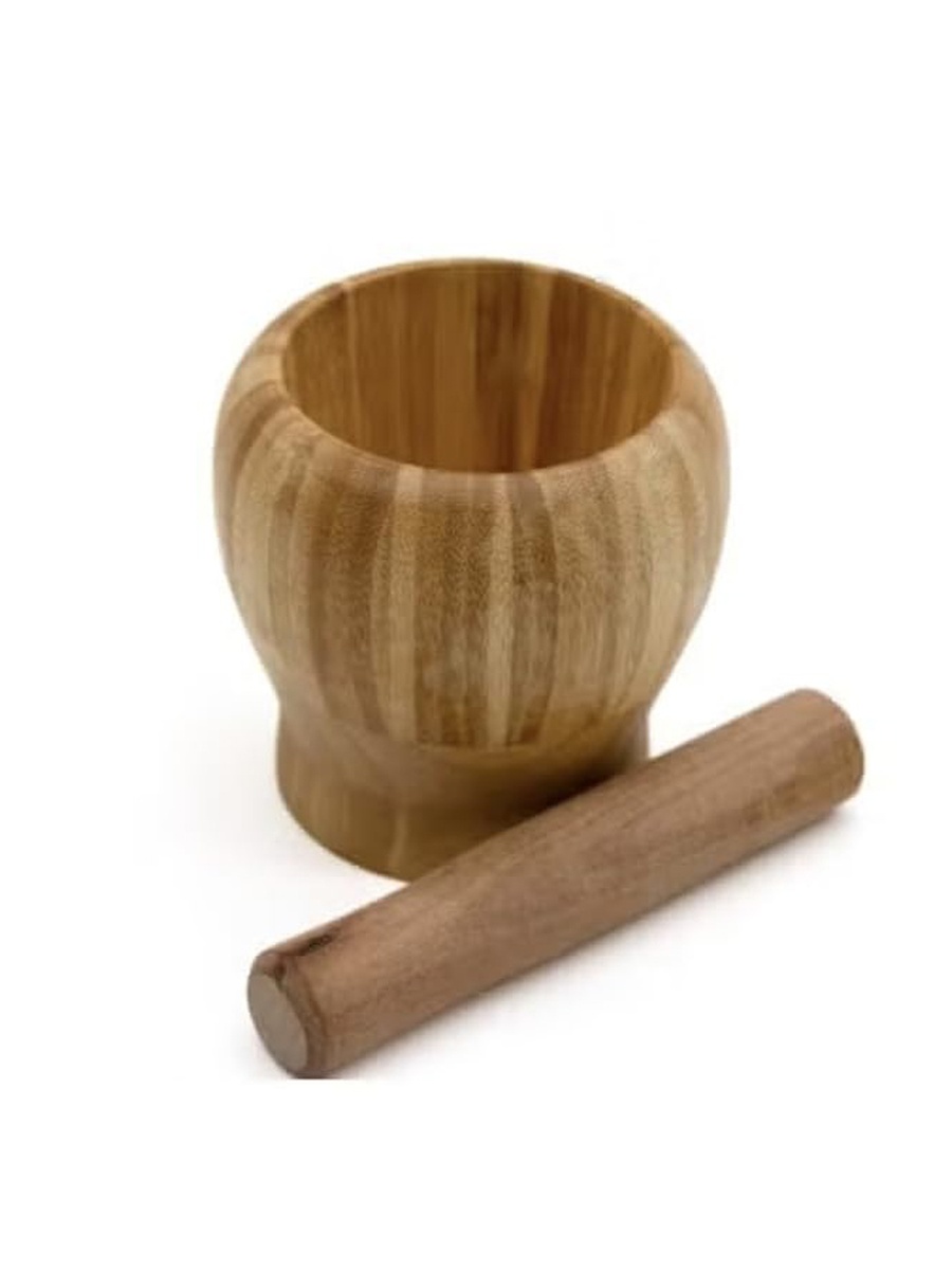 Wooden Mortar and Pestle Set 11cm