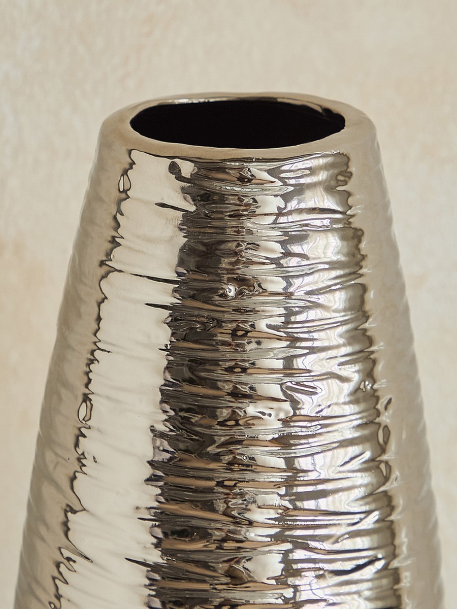 Aurum Sansa Duke Ceramic Textured Vase - 13x13x43.5 cm