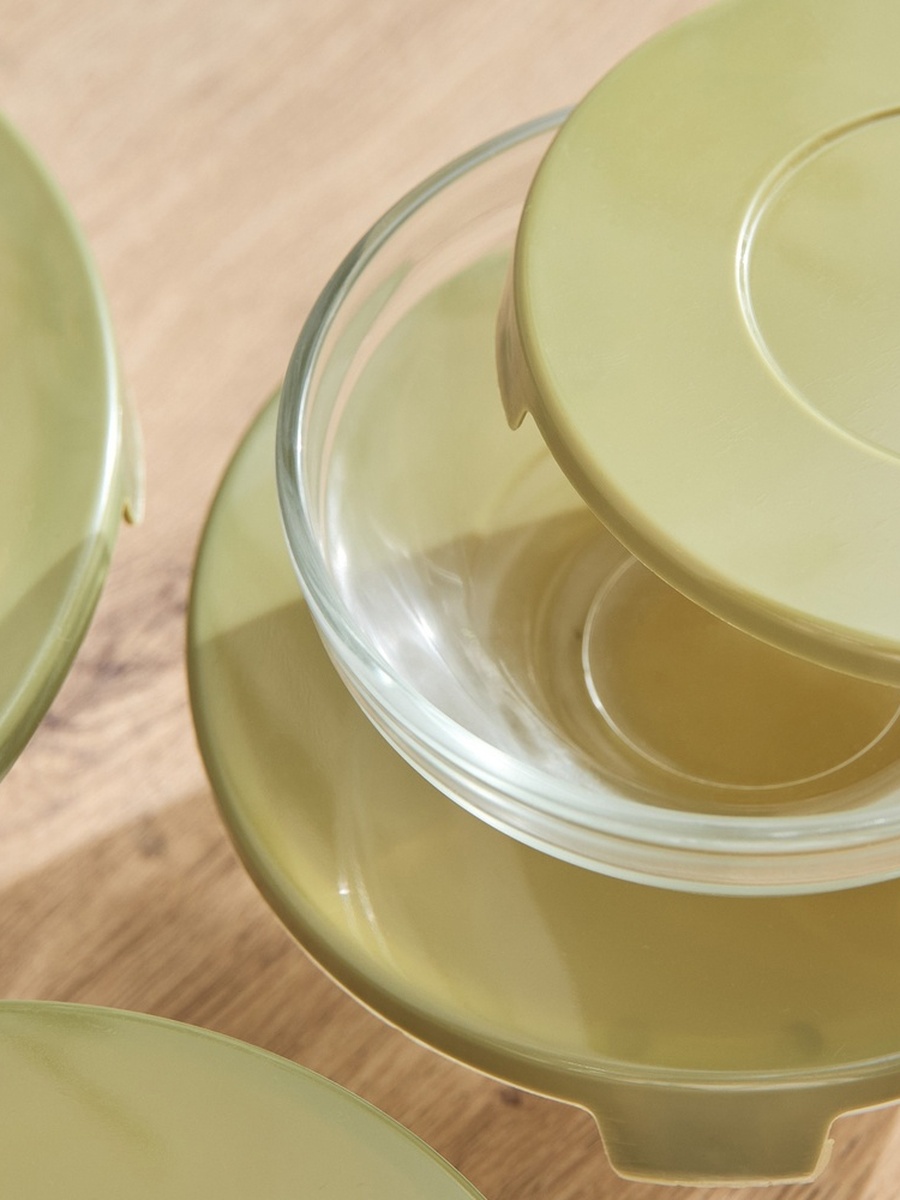 Prime Round 5-Piece Glass Container Set