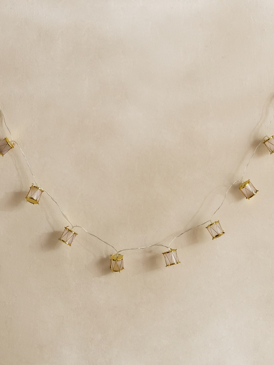 Elio 10 LED Warm White 2AA Drum String Light - 1.35 M