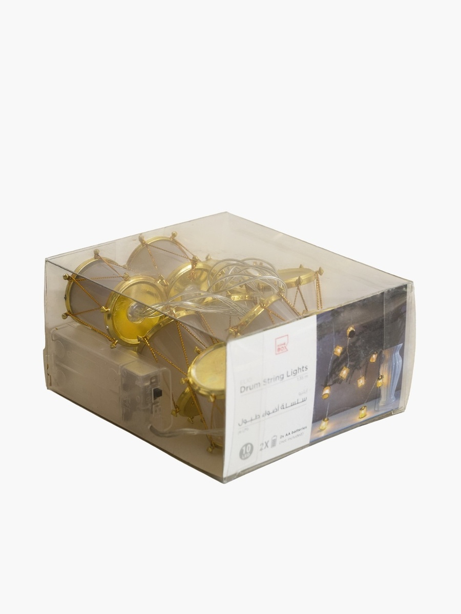 Elio 10 LED Warm White 2AA Drum String Light - 1.35 M