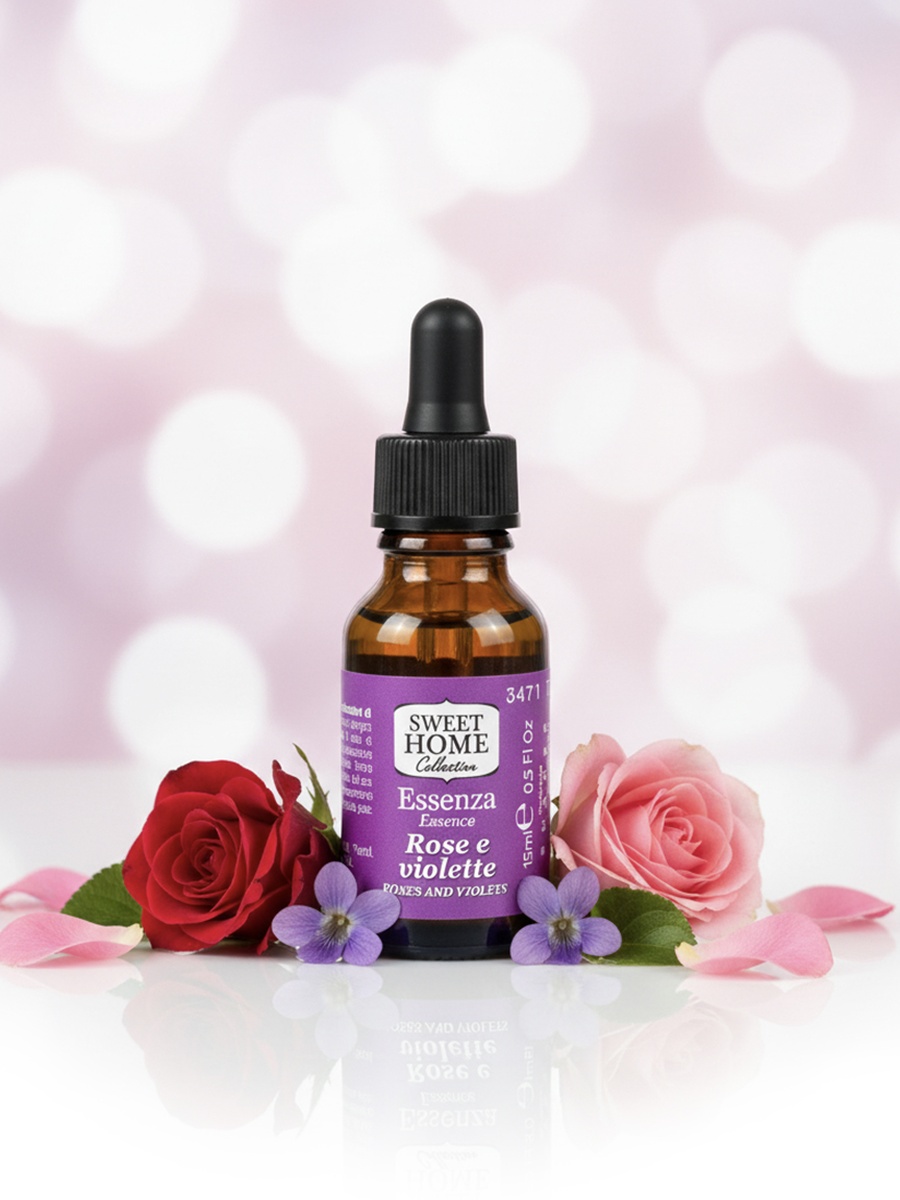 Essences Roses and Violets Fragrance Oil, 15Ml, Romantic Floral Aroma For Diffusers