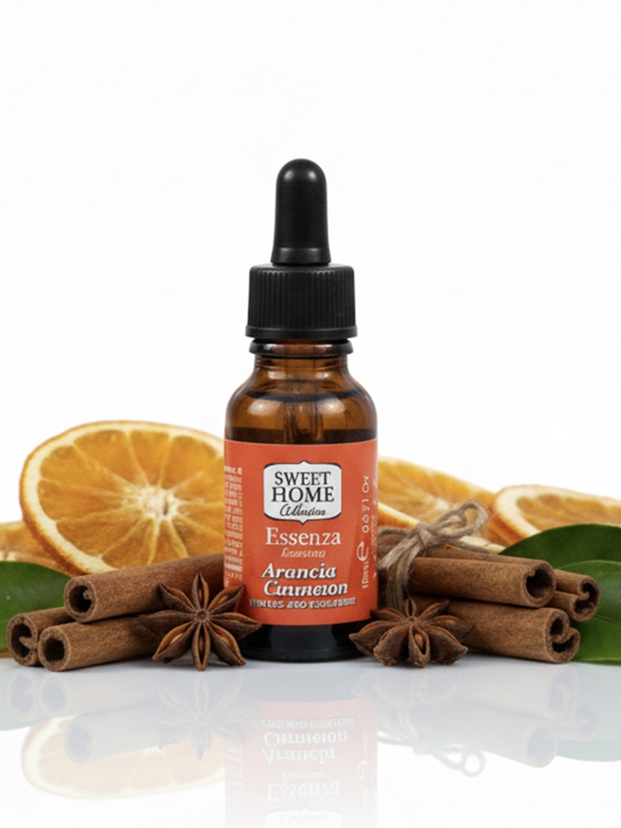 Essences Orange and Cinnamon Fragrance Oil, 15Ml, Warm Citrus-Spice Aroma For Diffusers