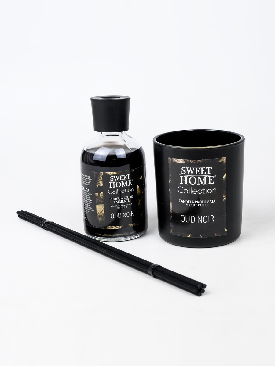 Ambient Fragrance 100Ml, Glass Candle 280G (Groud Noir), Luxurious Home Fragrance Combo