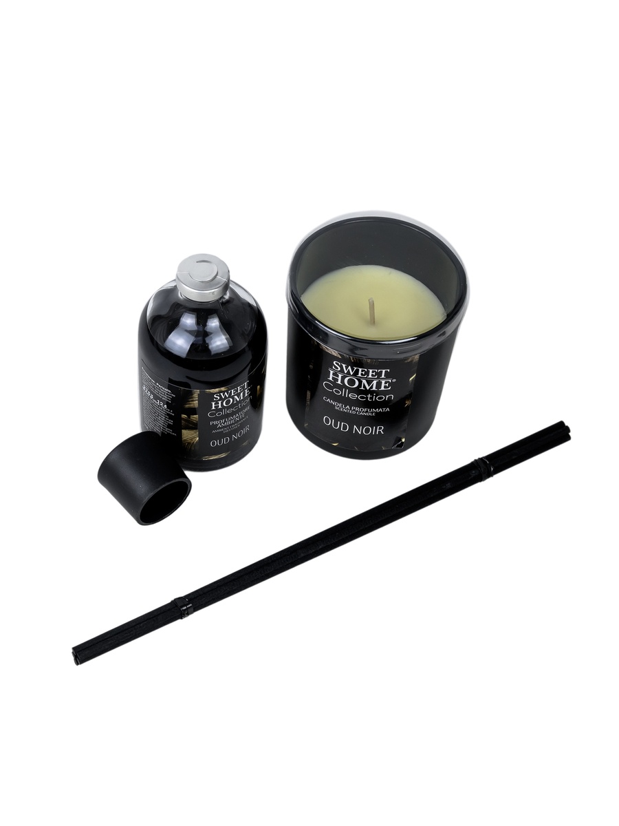 Ambient Fragrance 100Ml, Glass Candle 280G (Groud Noir), Luxurious Home Fragrance Combo