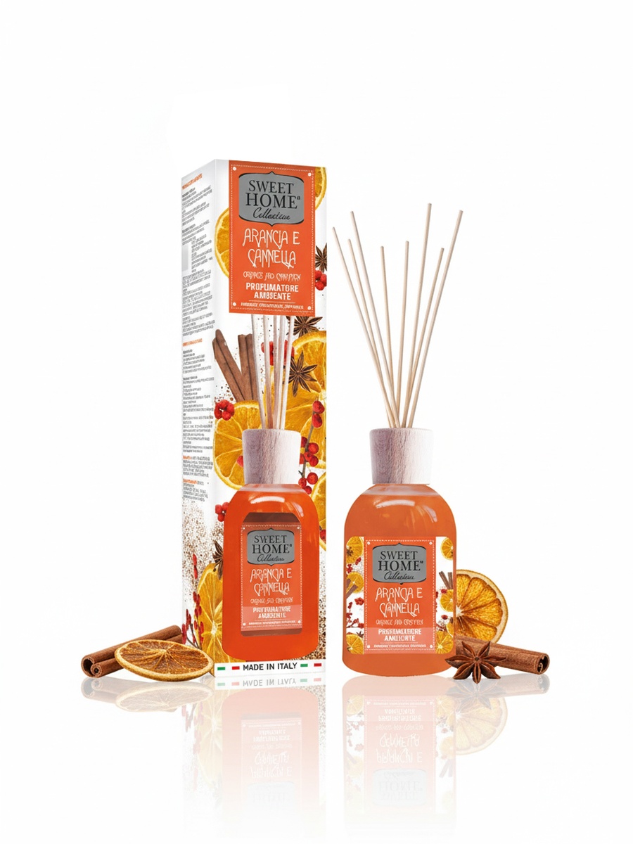Ambient Fragrance 250Ml Orange and Cinnamon, Long-Lasting Home and Room Spray
