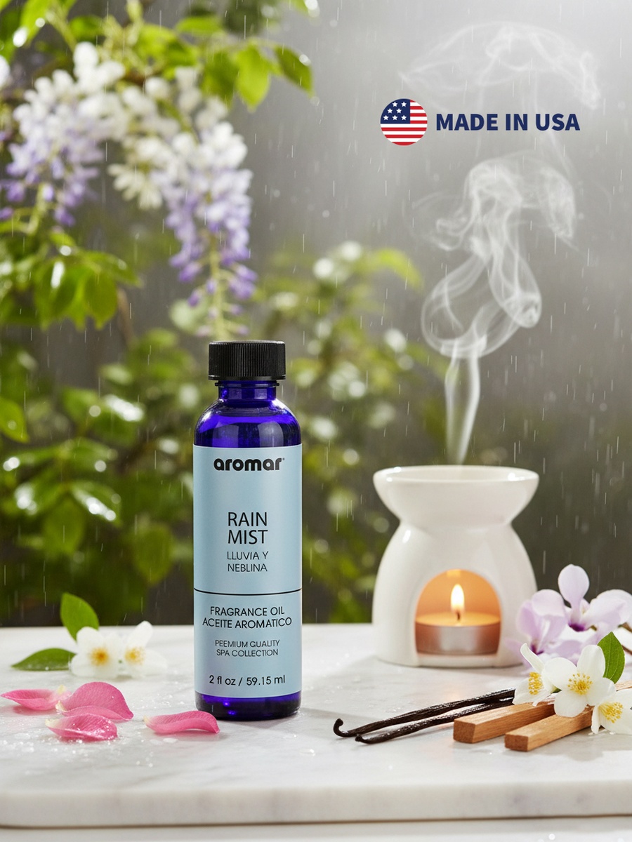 Spa Aromatic Oil Rain Mist Fragrance, 59.15Ml, Fresh Aqua-Inspired Essential Oil For Diffusers
