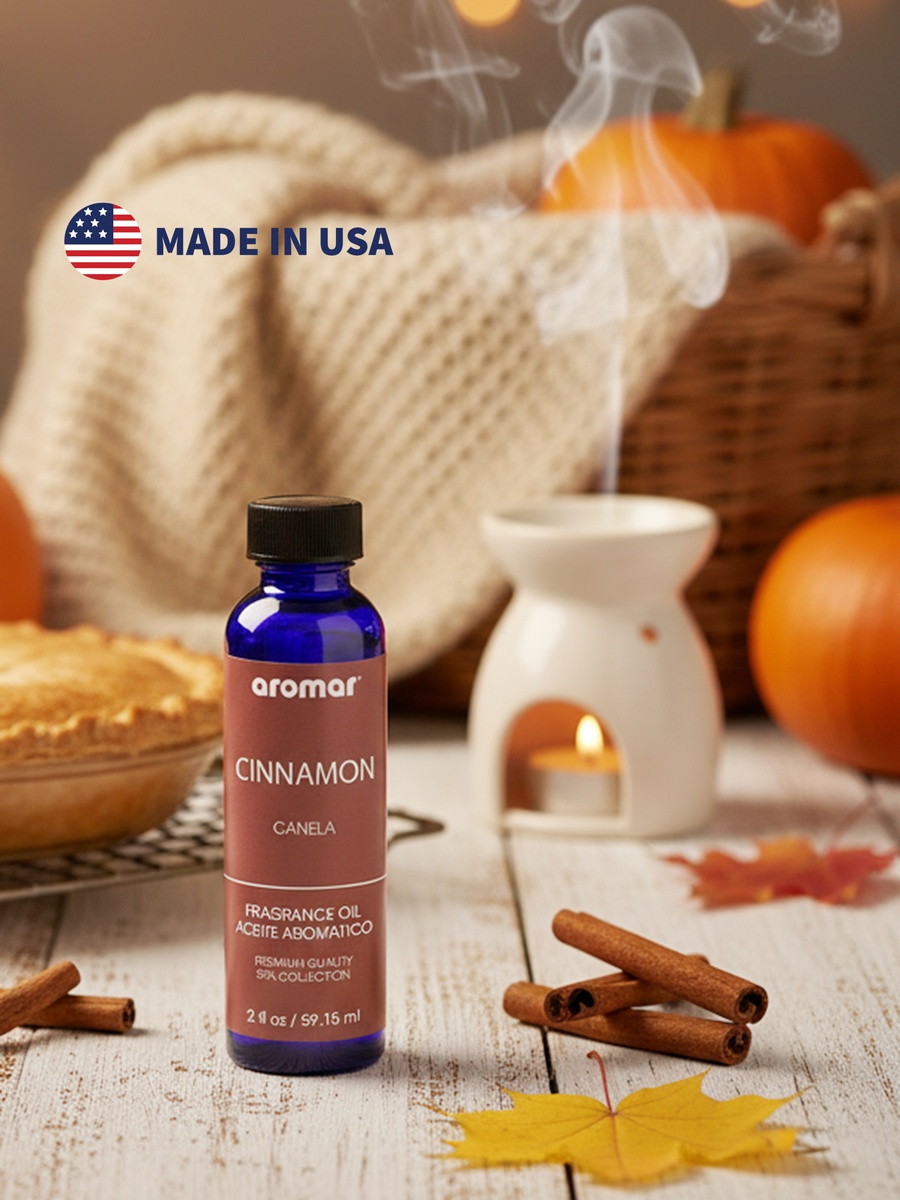 Spa Aromatic Oil Cinnamon Fragrance, 59.15Ml, Warm and Spicy Essential Oil For Diffusers