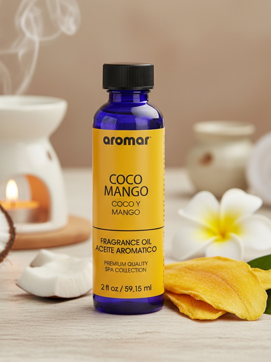 Spa Aromatic Oil Coco Mango Fragrance, 59.15 Ml, Tropical Coconut and Juicy Mango Essential Oil