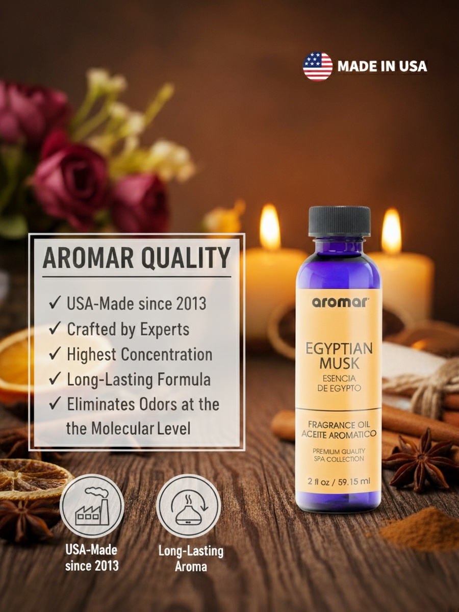 Spa Aromatic Oil Egyptian Musk Fragrance, 59.15Ml, Warm, Sensual and Earthy Essential Oil