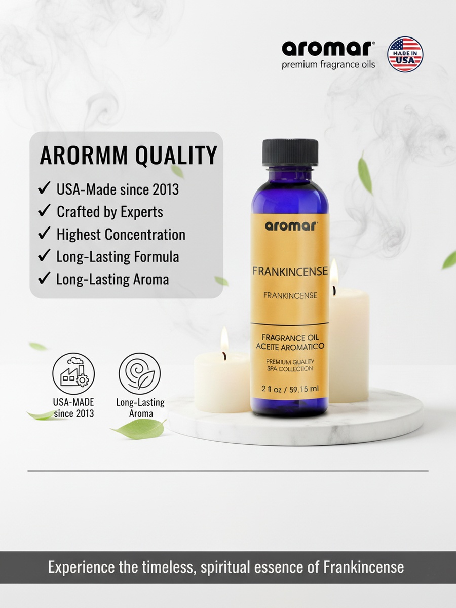 Spa Aromatic Oil Frankincense Fragrance, 59.15Ml, Sacred, Woody and Soothing Essential Oil