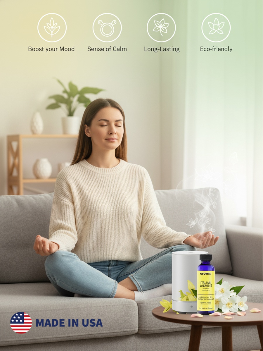 Spa Aromatic Oil Italian Jasmine Fragrance, 59.15Ml, Luxurious Floral Essential Oil