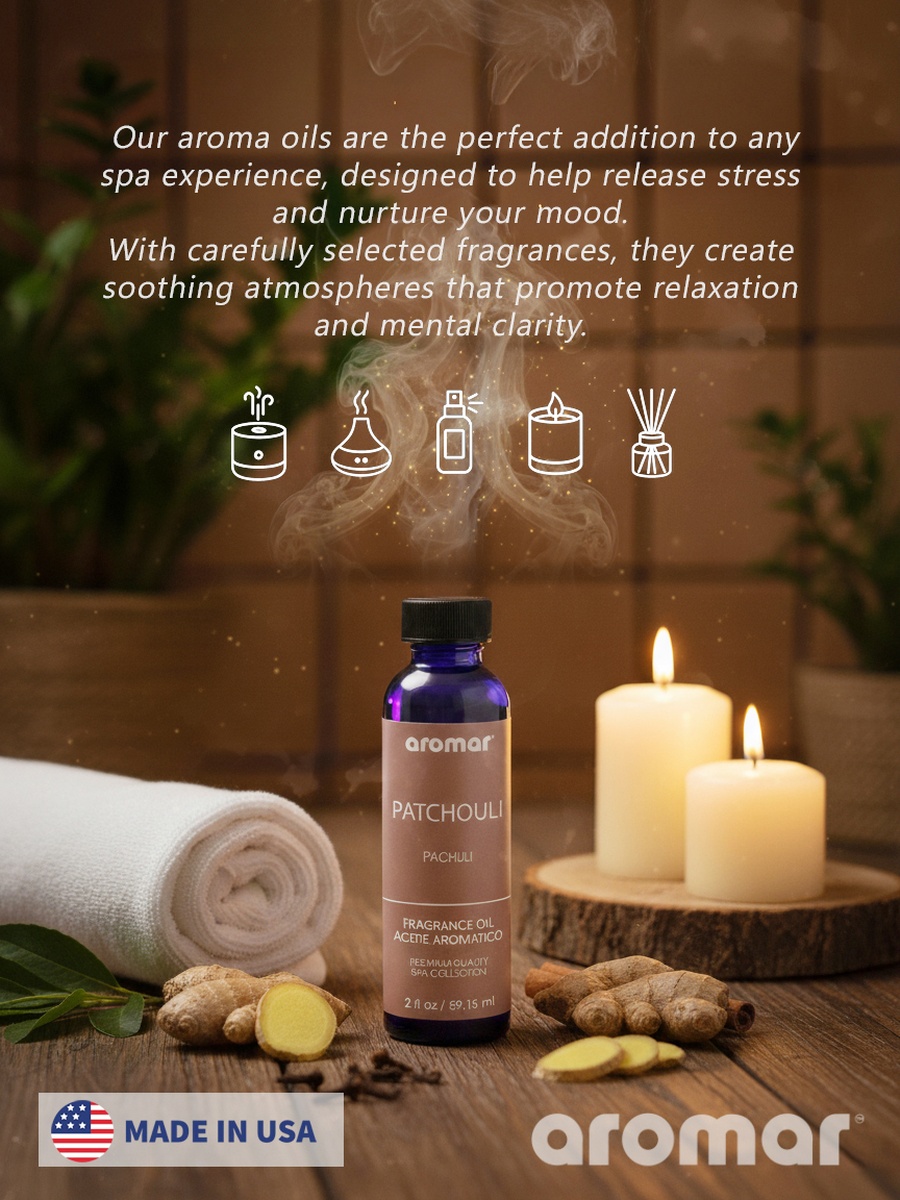 Spa Aromatic Oil Patchouli Fragrance, 59.15Ml
