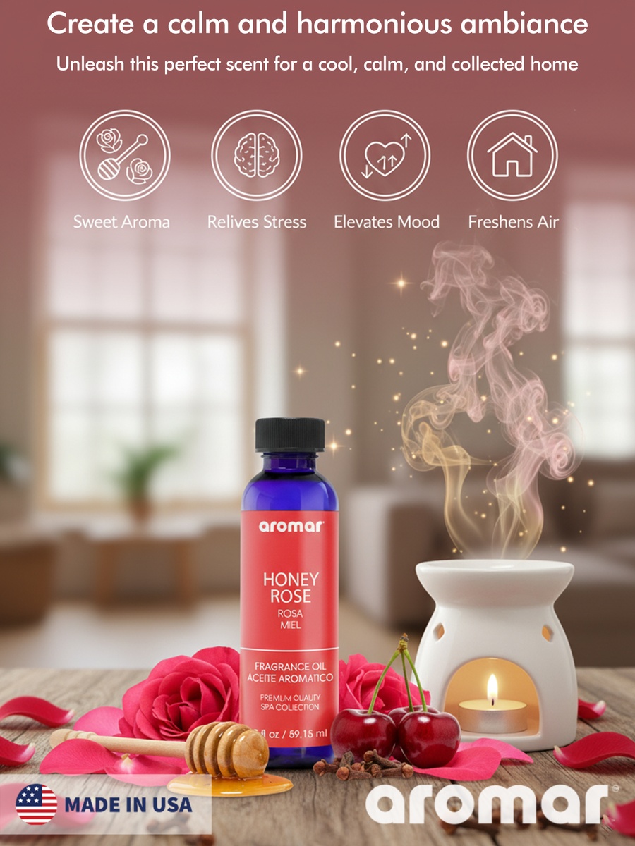Spa Aromatic Oil Honey Rose Fragrance, 59.15Ml