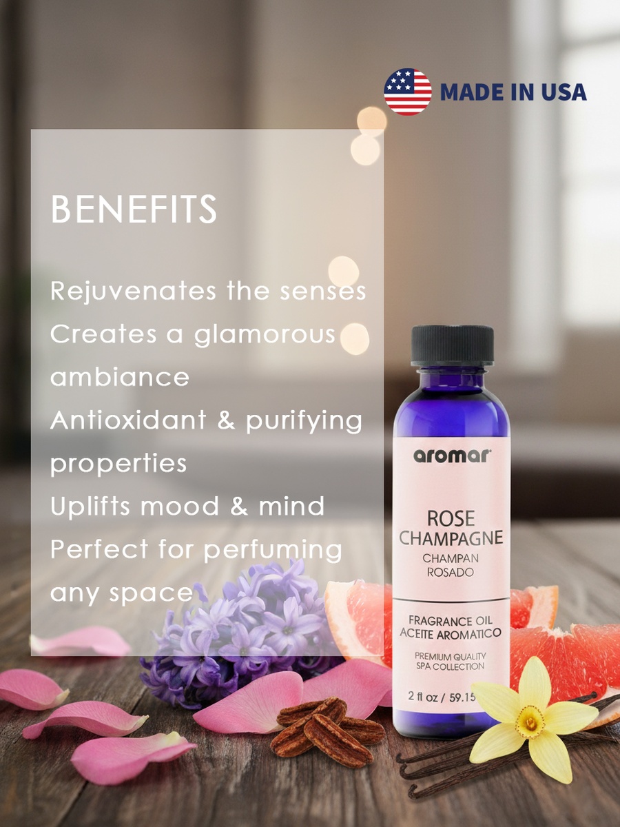 Spa Aromatic Oil Rose Champagne Fragrance, 59.15Ml
