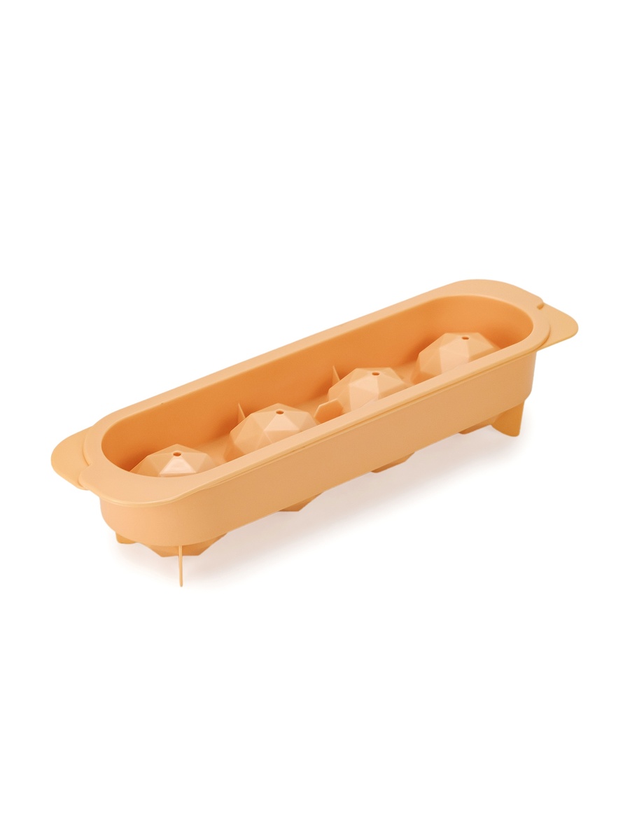 1-Piece Polypropylene 4 Hole Diamond Ice Cube Tray, BPA Free