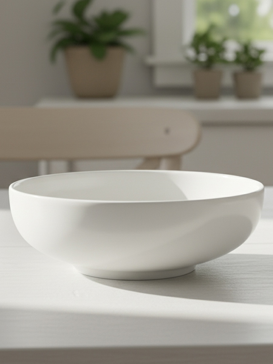 Set of  6 - EFE Bone China Bowl 5.5 Inch, Premium White Round Bowl (14 X 14 X 5 Cm)