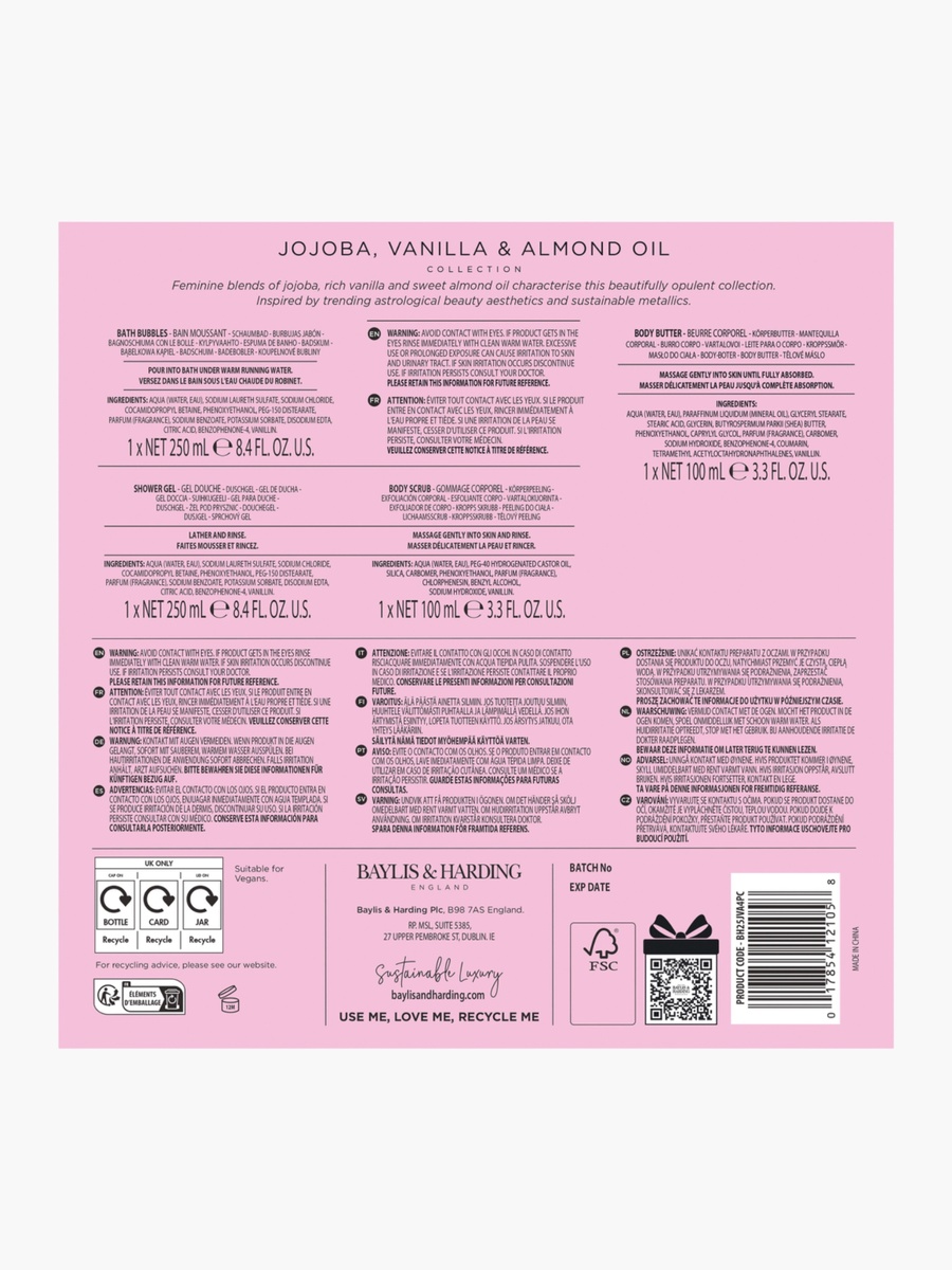 Jojoba Vanilla Almond Pamper Set