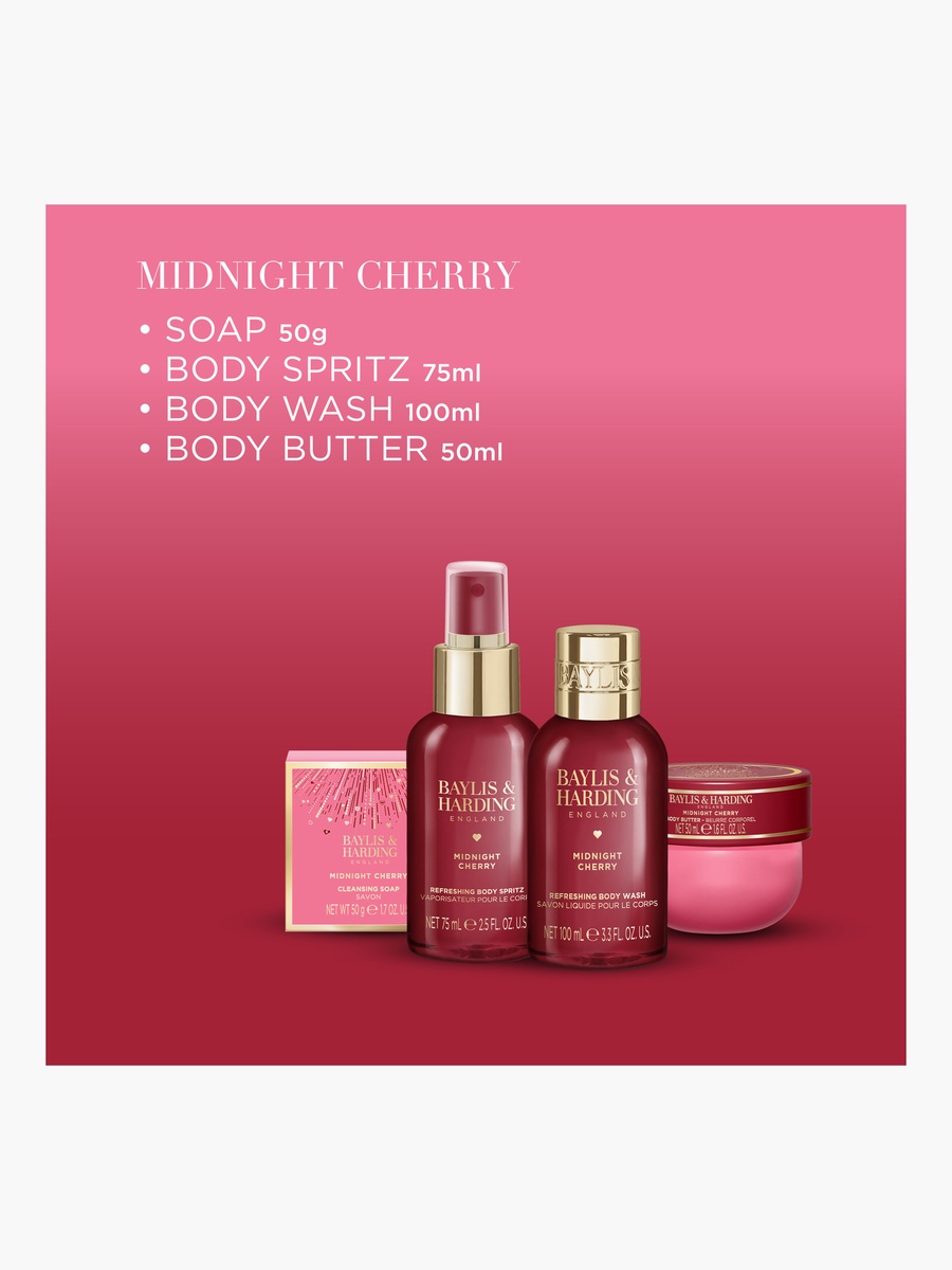 Midnight Cherry Luxury Travel Wash Bag