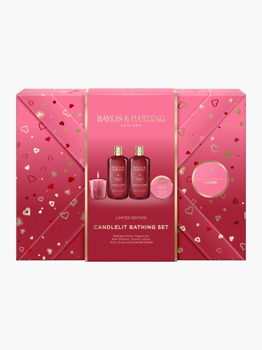 Midnight Cherry Candlelit Bathing Set