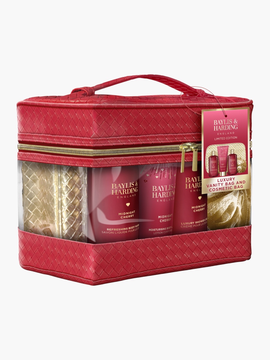 Red Woven Vanity Bag Set