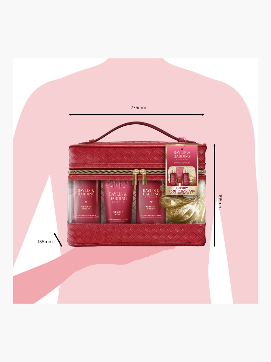 Red Woven Vanity Bag Set
