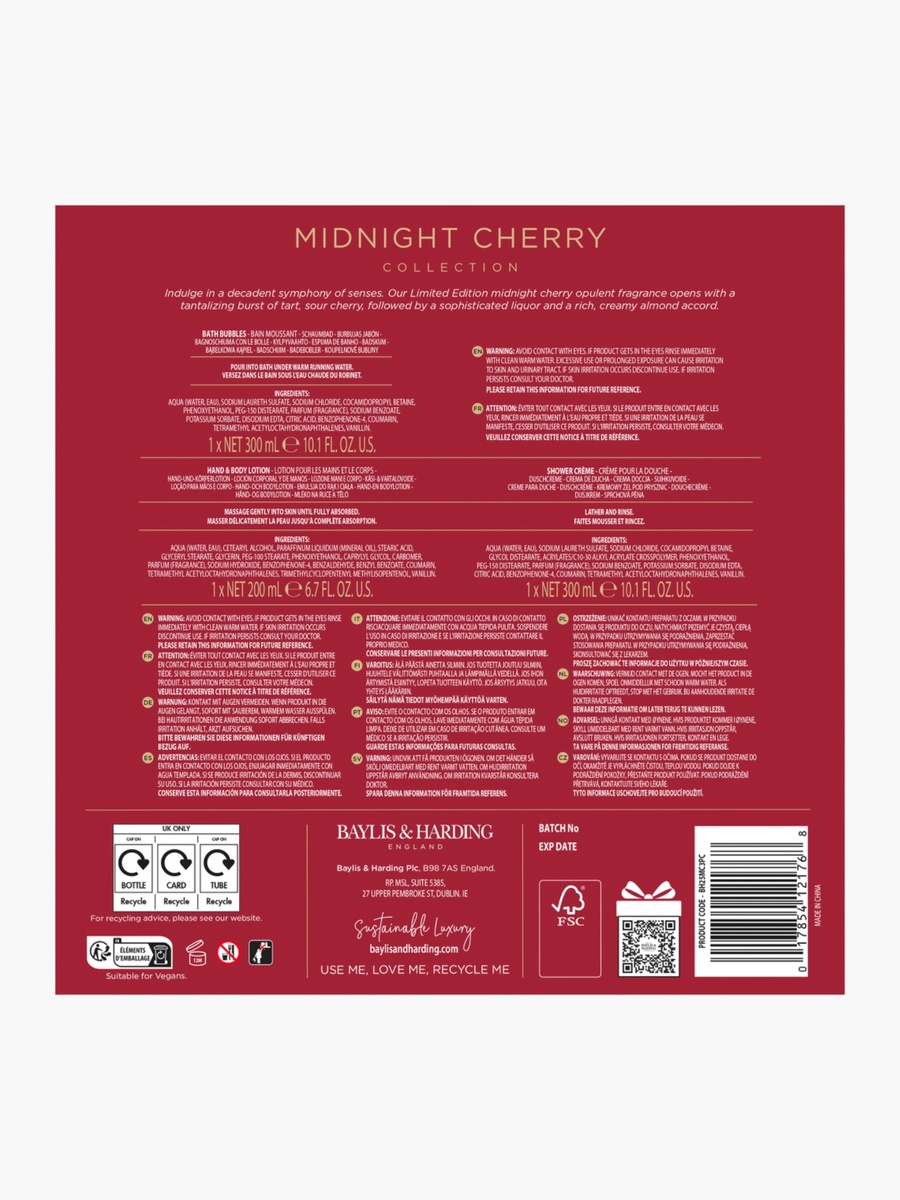 Midnight Cherry Bathing Essentials Gift Set