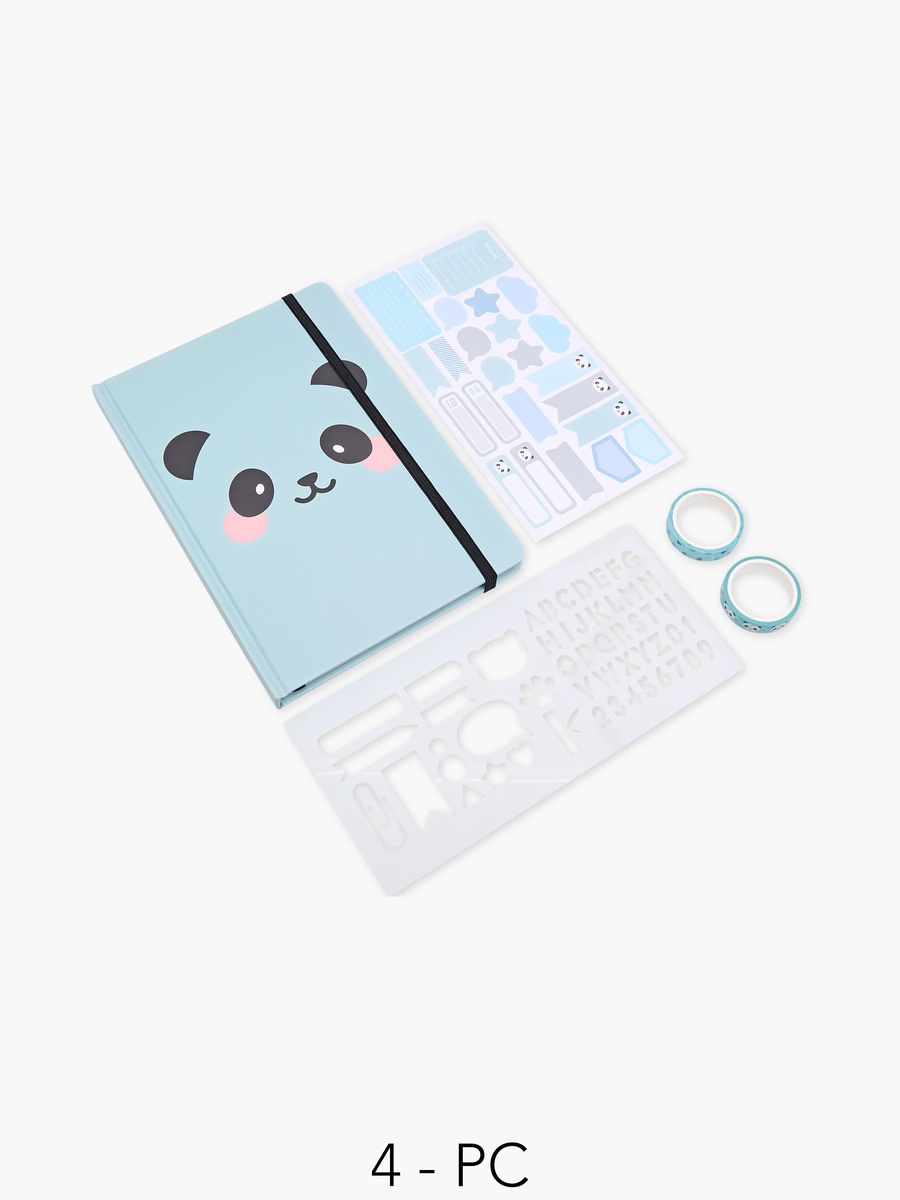 Panda Print 4-Piece Assorted Stationery Set