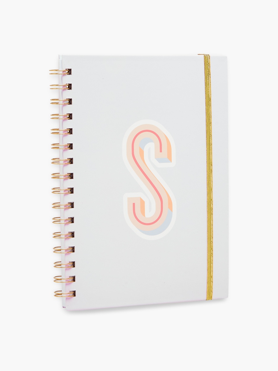 Initial S Print Notebook with Spiral Binding - 80 Pages