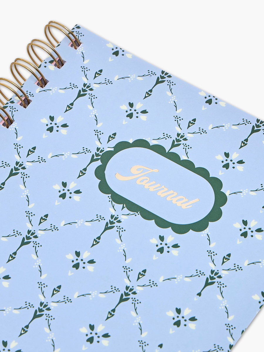 Pattern Print A5 Notebook with Spiral Binding - 60 Pages
