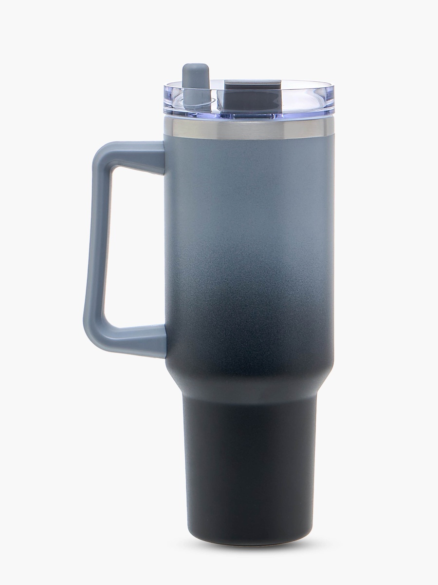 Ombre Stainless Steel Tumbler with Straw and Cap - 1.2 L