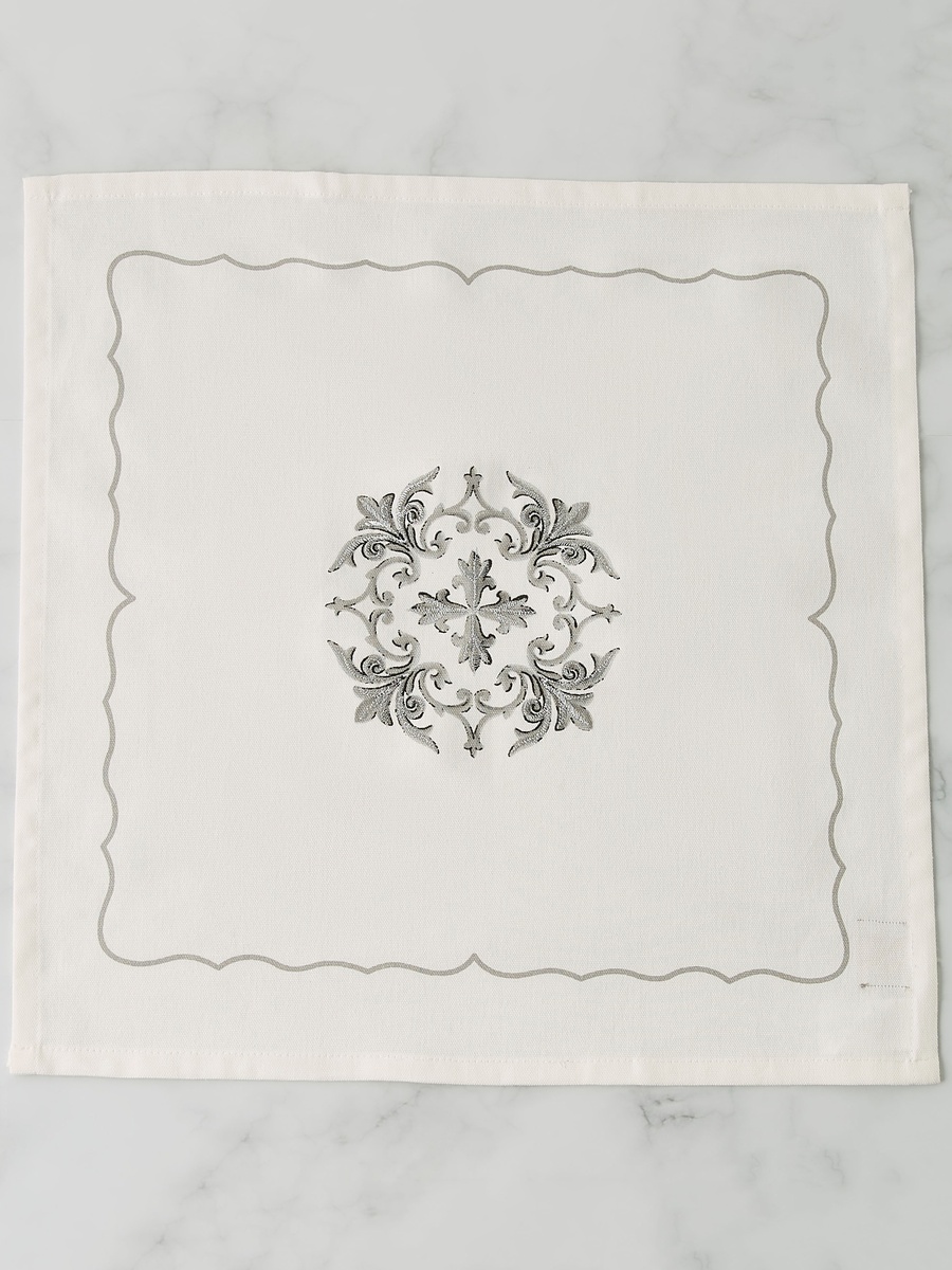 4-Piece Floral Print Napkin Set - 45x45 cm